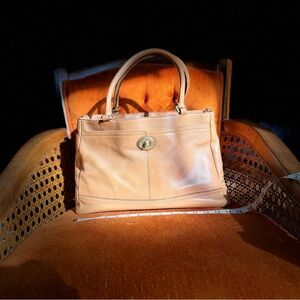 Coach Tan Leather Satchel